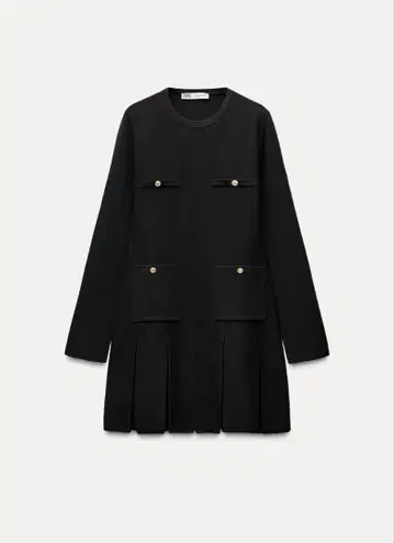 ZARA 숏 기장 플리츠 니트 드레스
