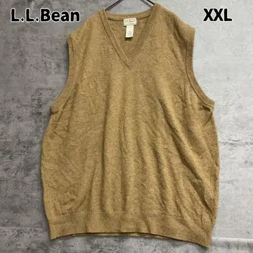 엘엘빈 남성용 베스트 브라운 계열 무지 V넥 램스울 소재 [ 6838 ]