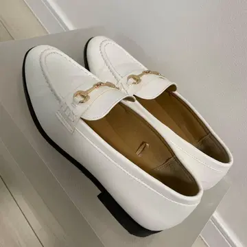 화이트 로퍼 골드 체인 L 사이즈 25.0cm