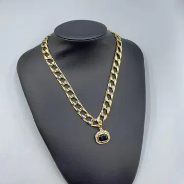 21 빈티지 골드 체인 블랙스톤 목걸이