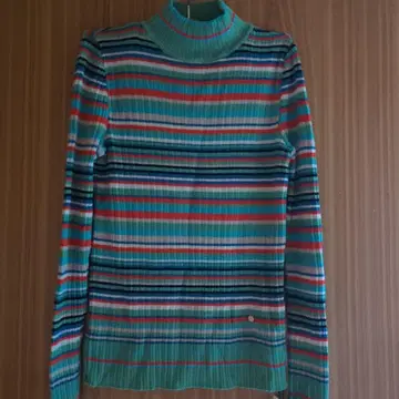 멀티 컬러 긴팔 니트 스웨터 토리이 유키