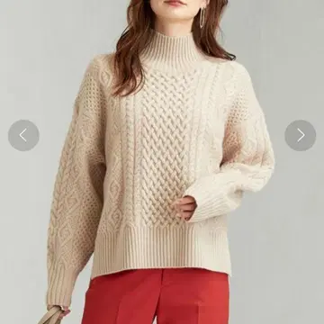 그린 라벨 릴랙싱 아란 편직 해밀턴 하이넥 울