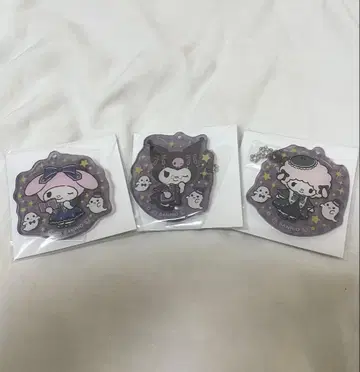 산리오 캐릭터즈 미드나잇 스토리 미니 아크릴 키링 3개 세트