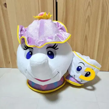 [ 새상품 ] 포트 부인 & 칩 초 BIG 봉제 인형 미녀와 야수