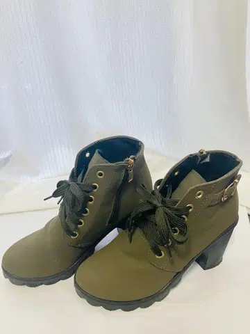 숏부츠 올리브색