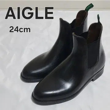 AIGLE 에이글 사이드 고어 레인부츠 24cm 블랙