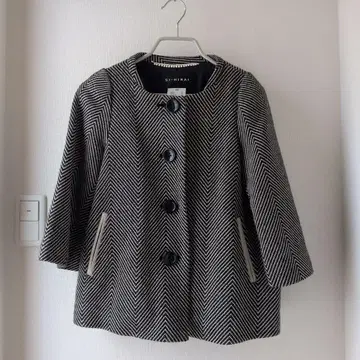 SI-HIRAI 헤링본 노카라 자켓 38