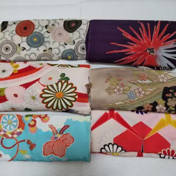 앤티크 순수 실크 세탁 후 재단 6종 세트 (732)