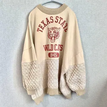 니트 x 맨투맨 도킹 풀오버