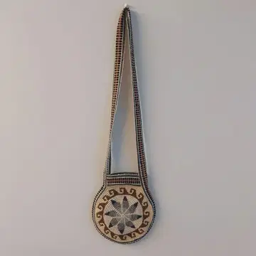 빈티지 원형 니트 숄더백