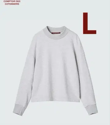 유니클로 콘트워드코토니에 스웨트 셔츠 L 그레이