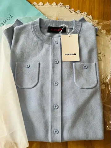 CABaN 코튼 캐시미어 크루넥 가디건 투모로우랜드 새상품