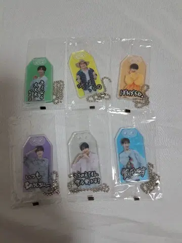 [ 미사용 미개봉 새상품 ] Snow Man 부적 키링 6개 세트