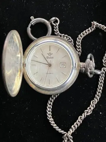 초레어 와테 회중시계 국화 문양 은 견고 레트로 제품