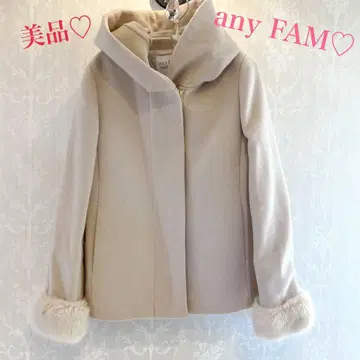 [ 새상품급 ] 애니팜 코트 소매 퍼 퍼 울 코트