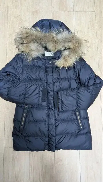 anySiS 네이비 후드 부착 다운 자켓