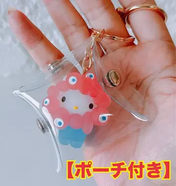 [파우치 포함] 산리오 캐릭터 아크릴 키링 미야쿠미야쿠 키티 만박