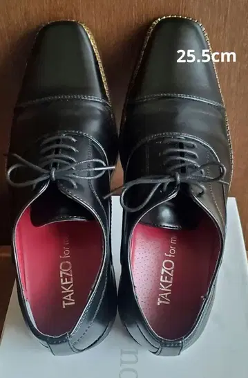 TAKEZO 블랙 비즈니스 슈즈 25.5cm