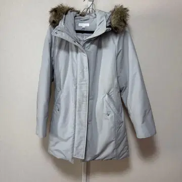 유니클로 퍼 다운 L 논퀼트