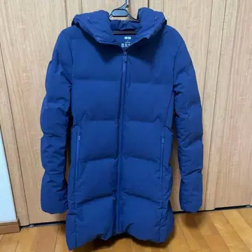 유니클로 다운 코트 네이비 S 여성용 아우터 겨울 의류 코트 경량