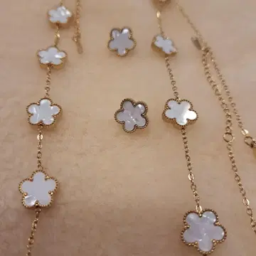 플라워 모티브 목걸이 팔찌 귀걸이