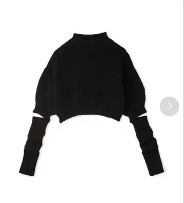 snidel 크롭 하이넥 암워머 풀오버