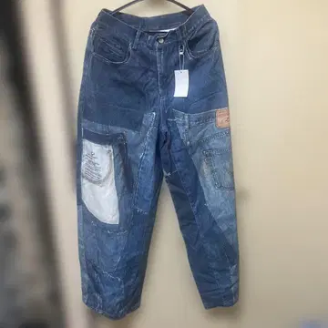 mush wear 패치워크 데님 팬츠