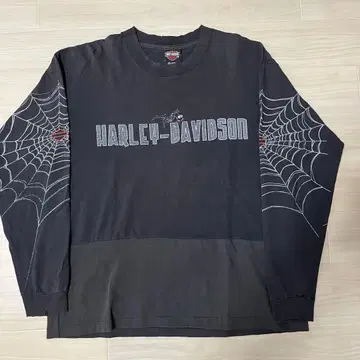 HARLEY-DAVIDSON 스파이더 웹 롱 슬리브 T셔츠