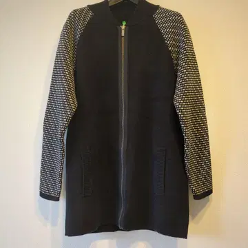 블랙 집업 니트 가디건