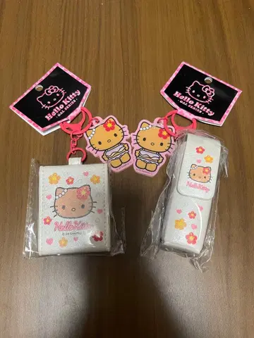 헬로키티 미니 거울 참 립 케이스 참 세트