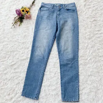 [카프리슈 레마쥬] 스트레이트 데님 스트레치 청바지 라이트 블루 S