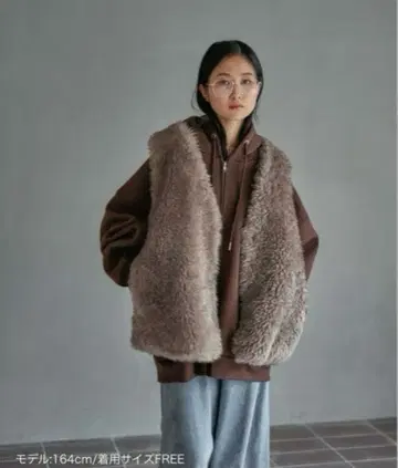 여성용 LEPSIM 모듬 퍼 베스트 베스트 그레이 겨울 퍼