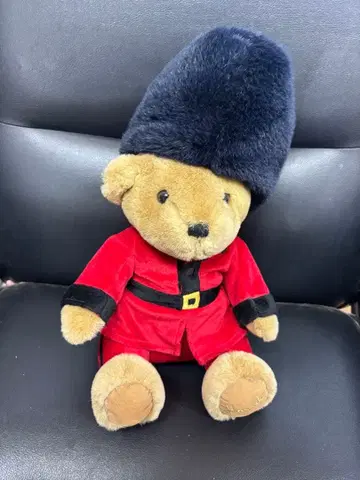 해롯 테디베어 병정 봉제 인형 앉은 곰