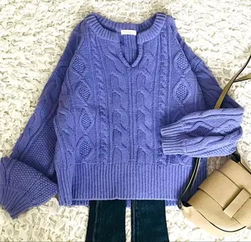 새상품급 B&Y 유나이티드 애로우즈 1.6만 울 케이블 니트 예쁜 색상