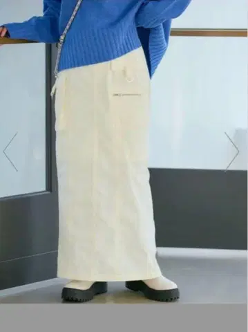 새상품: 택 포함 VIS [세탁 가능] 속기모 카고 타이트 스커트