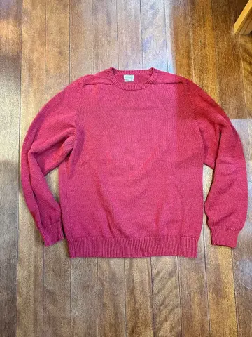 steven alan 빨간색 크루넥 니트 L 크림슨 컬러 와인 레드