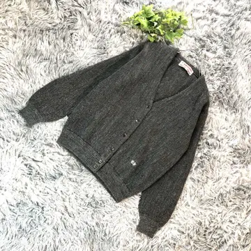 맥그리거 [M] 자켓풍 다크 그레이 니트 가디건 V넥