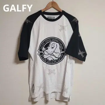 GALFY 갈피 큐빅 반짝반짝 주사기 티셔츠 래글런 소매