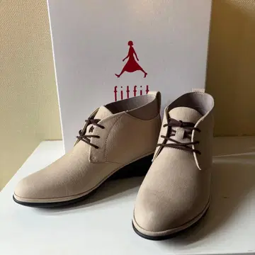 [ 미사용 ] fitfit 핏핏 플랫 디저트 부츠 주름 베이지