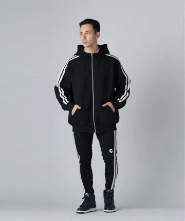 CRONOS DOUBLE STRIPES ZIP HOODIE