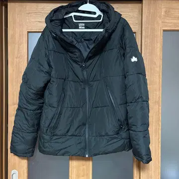 LOGOS 후드 부착 다운 자켓 XL 블랙