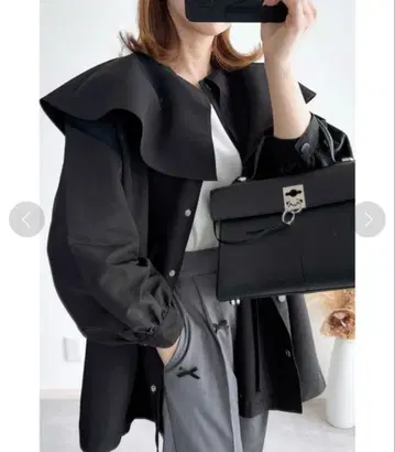 tocco 노스탤지어&. NOSTALGIA 빅 칼라 마운틴 후드티 블랙