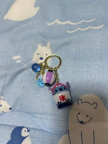 스티치 빙수 키체인 디즈니