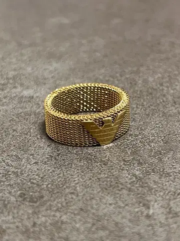 골드 컬러 메쉬 반지