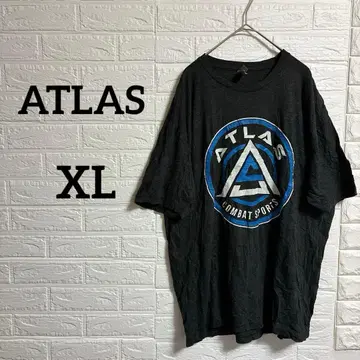 해외 구제 의류 ATLAS [ XL ] 블랙 반팔 T셔츠