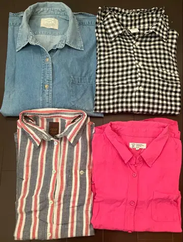 여성용 셔츠 4개