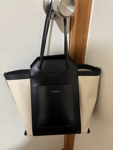 YAHKI 토트백 가죽 캔버스