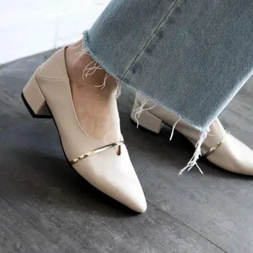 [ 미사용 새상품 ] sesto 펌프스 메탈릭 스트랩 바부쉬 펌프스