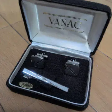 새상품 VANAC 다이아컷 커프스 단추와 넥타이핀 세트
