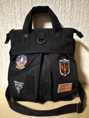 [ 새상품급 ] 아비렉스 한정판 모델 2WAY 숄더백 토트백 블랙